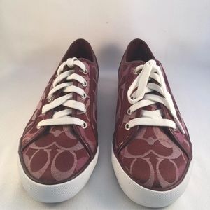 Magenta Coach Tennis Shoes/Sneakers